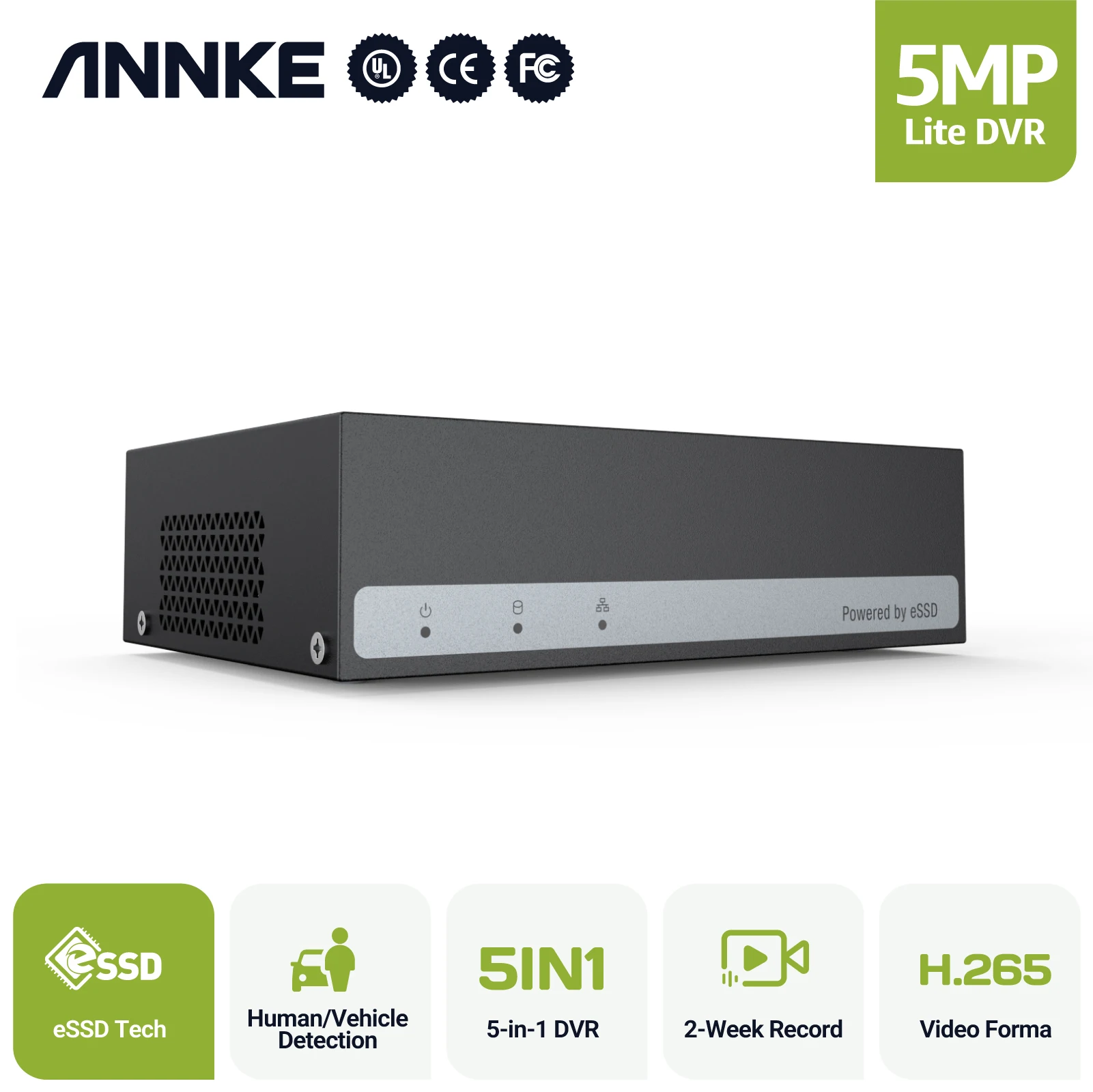 ANNKE 8CH 5MP Lite Security DVR Recorder with SSD Internal S