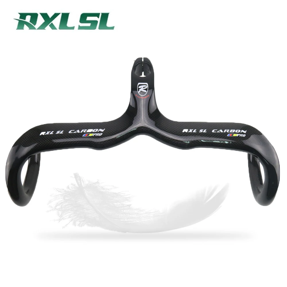 

RXL SL углеродный материал руль для дорожного велосипеда 3K глянцевый Встроенный руль с стержнем Сверхлегкий T700 велосипед падение бар