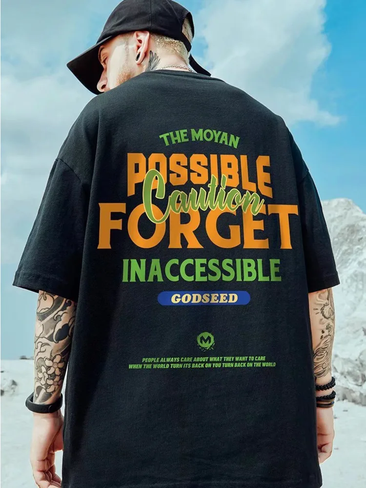 

Summer New Casual Loose T-shirt Short Sleeved Men's Fashion Loose Printing Large 8XL Hip Hop Couple Wear Half Sleeve Cotton Top