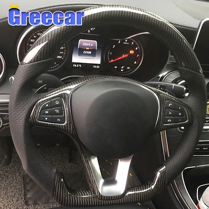 

Carbon Fiber Steering Wheel Replacement For Mercedes-Benz GLA CLA 180 GLC GLE W211 W204 W213 W212 2014 2015 2016 2017 2018 2019