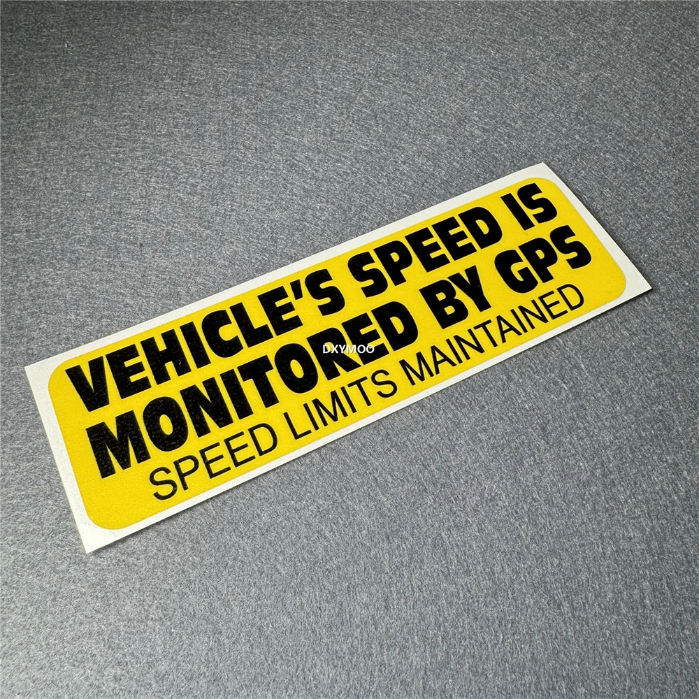 Автомобильные наклейки с контролем скорости автомобиля помощью GPS-текста желтая