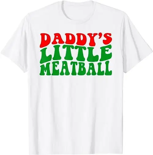 Daddy'S маленький мячик смешная итальянская шутка Groovy Футболка пот 47637