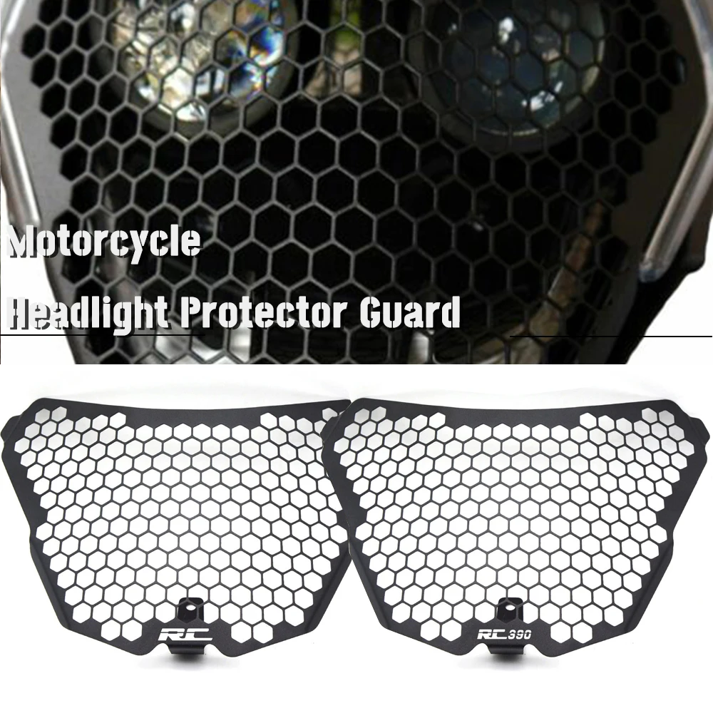 

Motorcycle RC125 RC200 RC390 Front Headlight Headlamp Grille Guard Cover For RC 125 200 390 RC 2014-2021 Protector Accessories