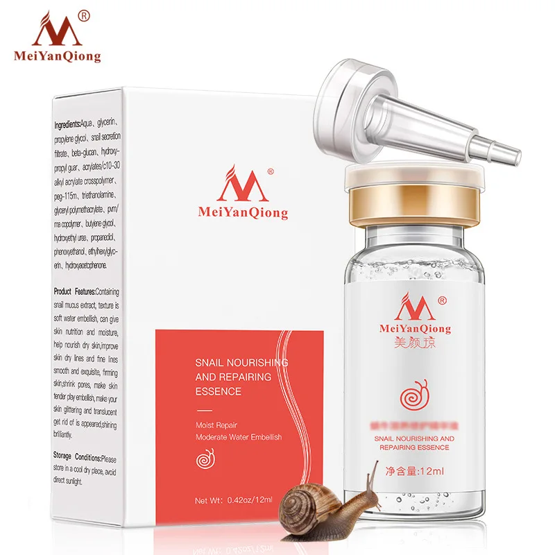 

High Quality Snail Essence Hyaluronic Acid Serum Pure Whitening Liquid Anti-acne Shrink Pores
