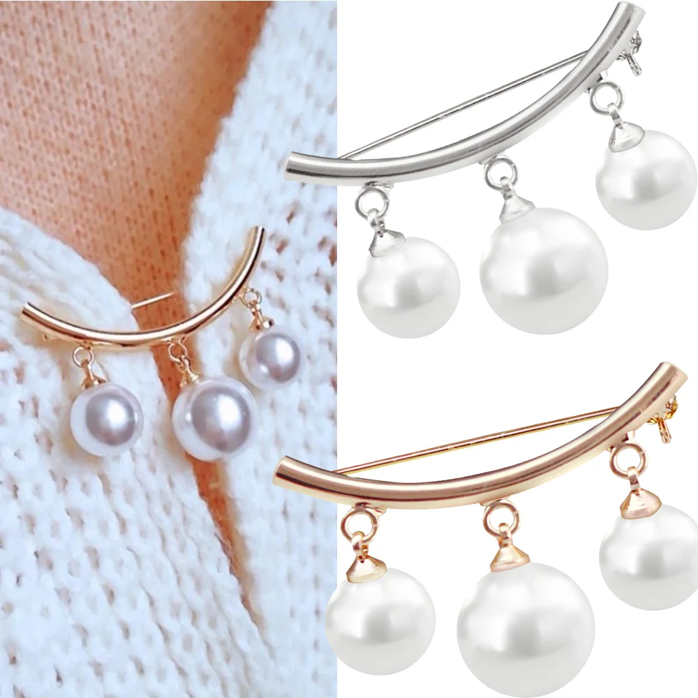 

Pearl Brooches Women Clothes Coat Decoration Sweater Cardigan Clip Brooch Jewelry for Women Girl Party Decoration