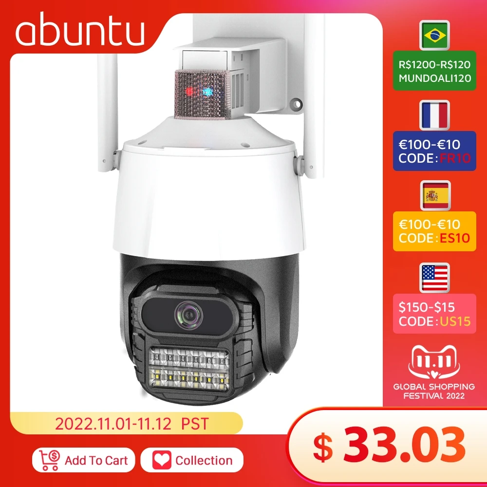 

Камера Наружного видеонаблюдения, 8 Мп, 4K, Wi-Fi