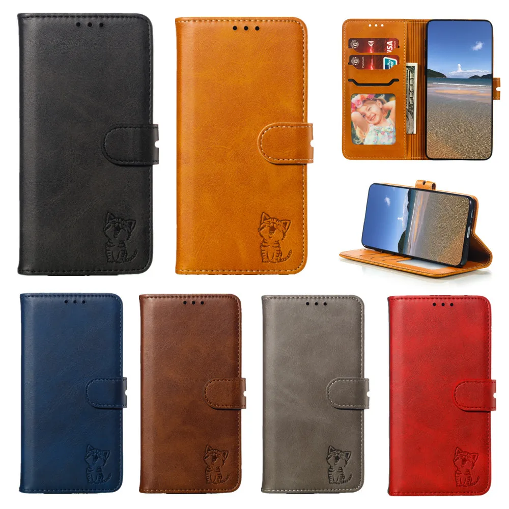 

Luxury Embossed Flip Leather Wallet Phone Case on for Sony Xperia 10 5 1 III XZ5 XZ4 XZ3 XZ2 L3 L2 10 Plus XA3 XA2 XA1 XA Cover
