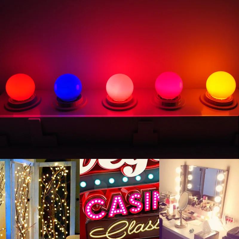 10 шт. светодиодные лампы E27 яркие 3 Вт AC 220 В SMD 2835 фонарик G45 круглые домашний декор