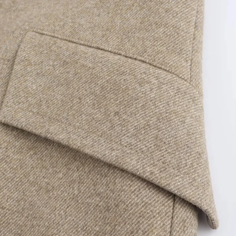 Парка женская зимняя однотонная из искусственной шерсти с длинным рукавом