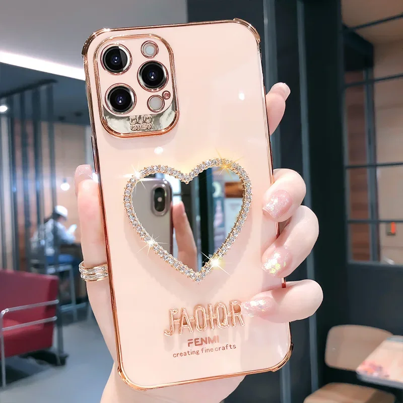 Подходит для iPhone14 романтичное косметическое зеркало женское 13Promax Xsmax Xr 6D