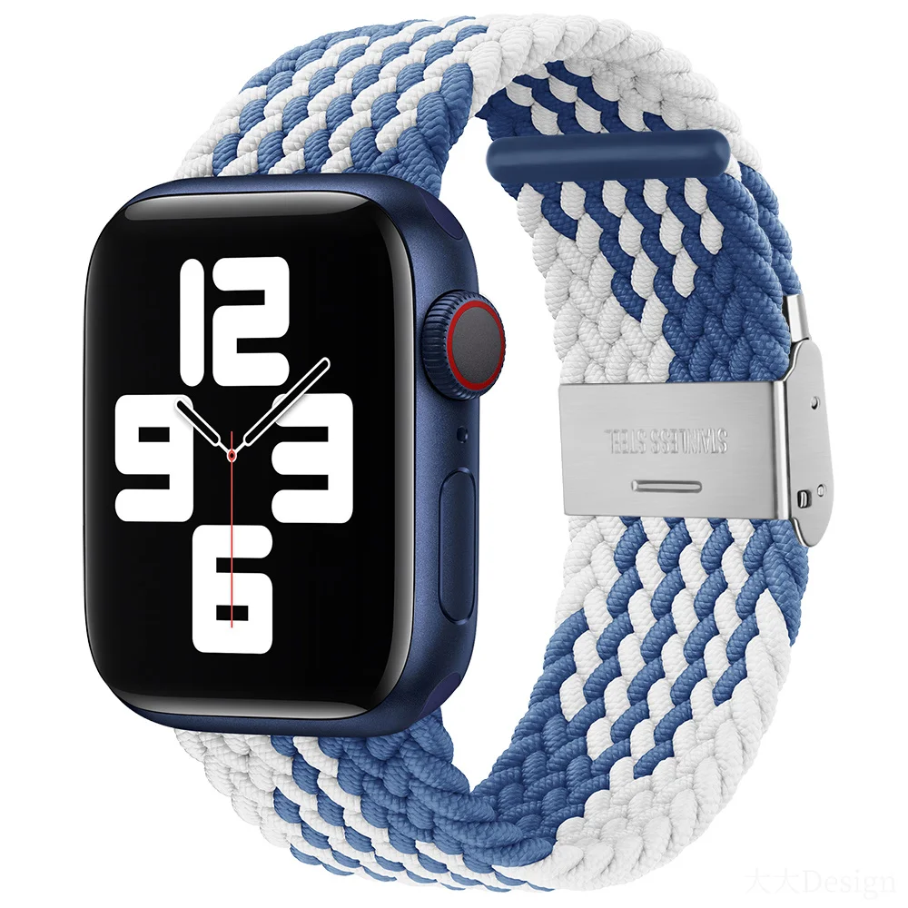 

Braided Loop Strap For Apple Watch Band 49mm 44mm 40mm 45mm 41mm 42mm 38mm Elastic Solo Bracelet iWatch series Ultra 8 7 se 3 4