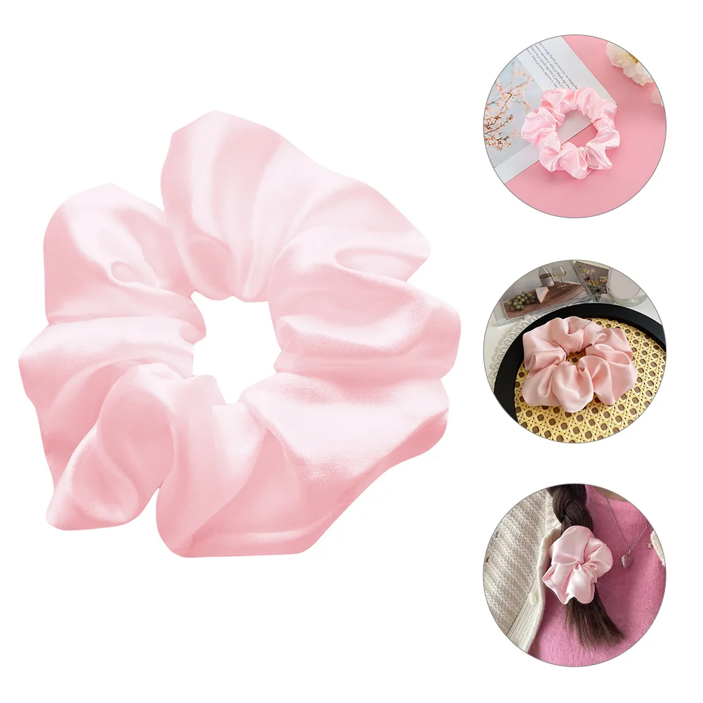 

5 Pcs Elastic Hair Ropes Scrunchies Women The Flowers Girls Ponytail Holders Silk