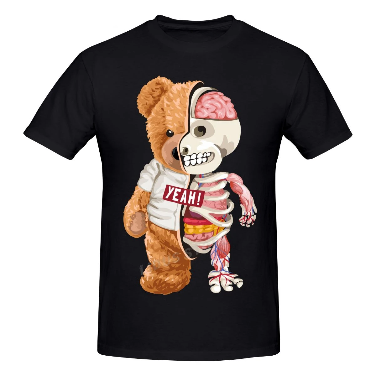 

Anatomy Teddy Bear Half Skeleton With Internal Organs T shirts Harajuku Short Sleeve T-shirt Graphics Tshirt Brands Tee Tops