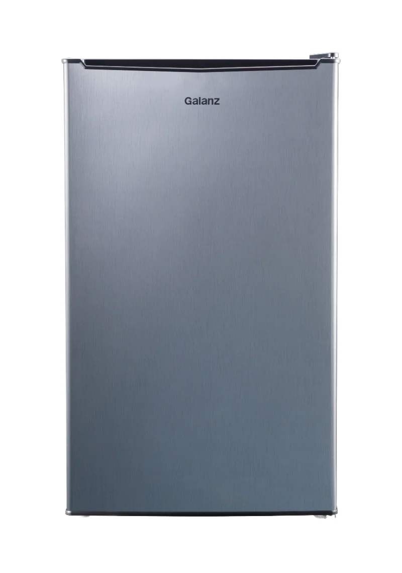 Galanz 3.3 Cu ft One Door Mini Fridge,Estar, Stainless Steel