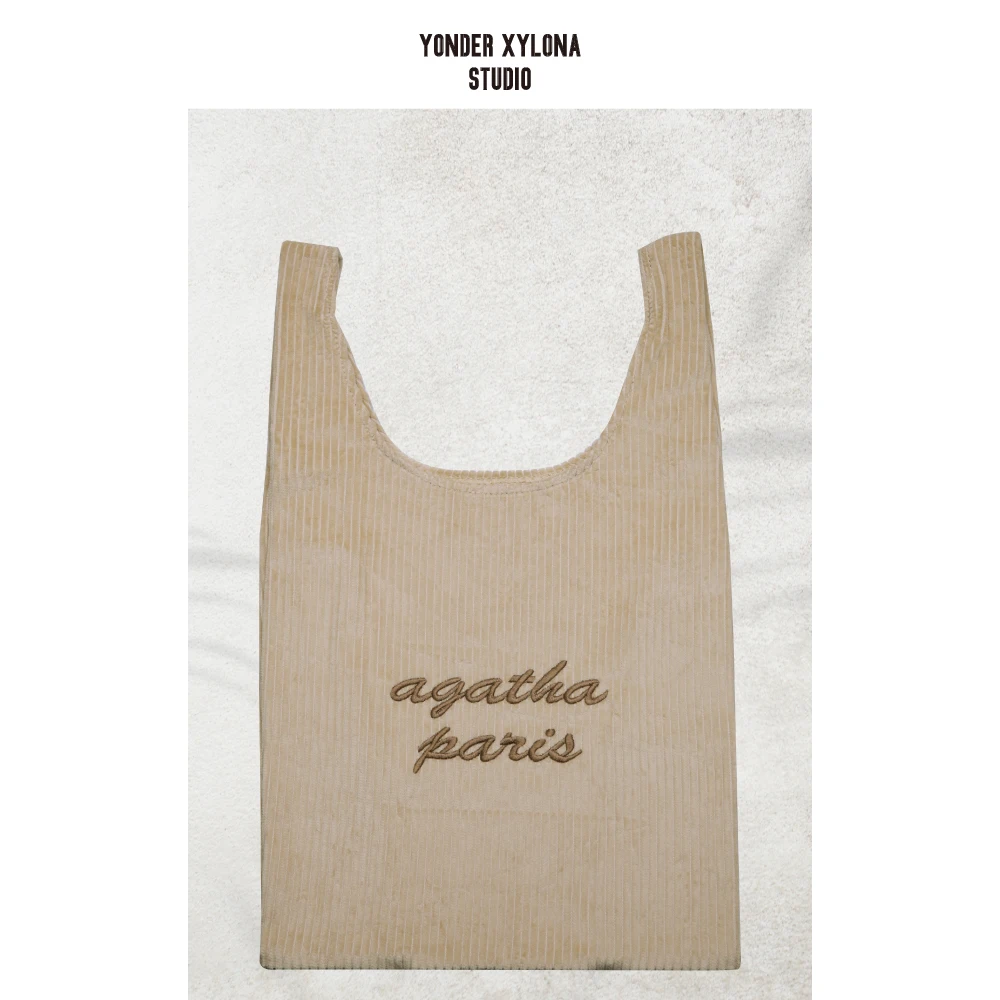 Новинка 2024 Вельветовая Сумка-тоут повседневная сумка для спортзала бэнто милая