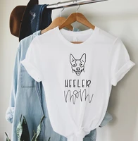 heeler mom t shirt dog mama gift fur mom shirt for women 100 cotton o neck casual graphic printed short sleeve tees