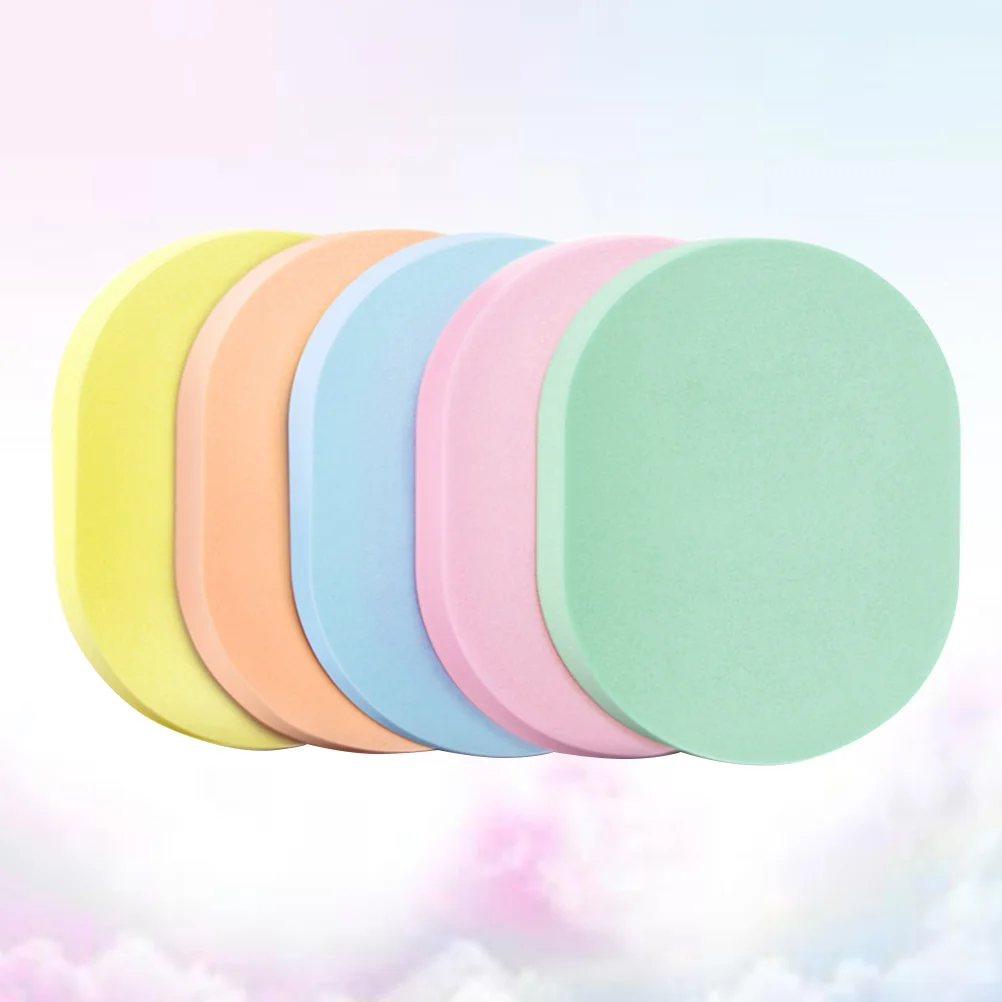 

5 Colorful Cleansing Sponge Makeup Removal Sponge Pad Compressed Sponges for Daily Cleansing and Gentle Exfoliating ( Mixed
