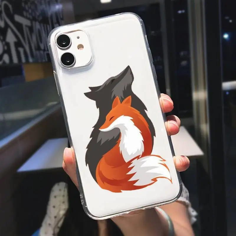 Милый милый чехол для телефона с забавными лисами в стиле аниме iPhone 13 13pro 12 11 Pro Max
