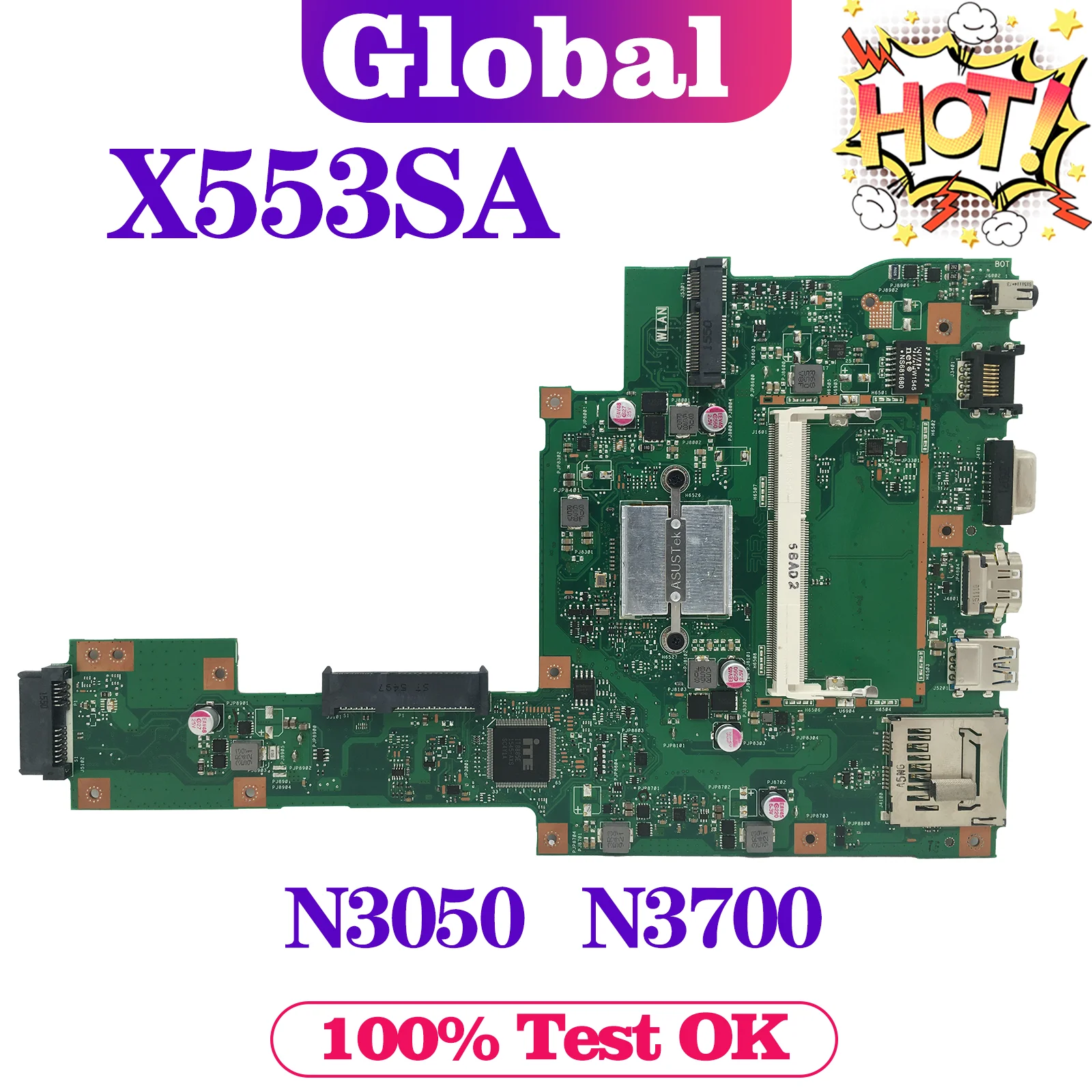 Материнская плата KEFU для ноутбука X553S ASUS X553SA P553SA D553SA A553SA F553SA материнская с