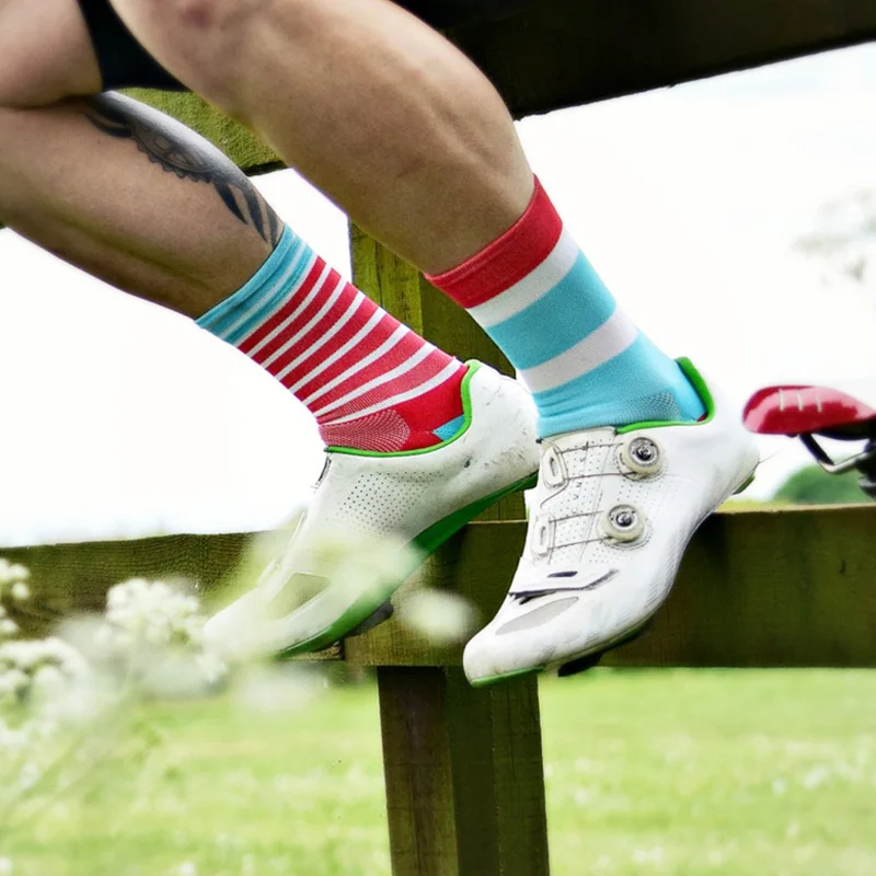 3 pairs Asymmetry Cycling Socks Breathable Perspiration Deodorant Sports Socks for Man Woman Cycling Running Outdoor Sports