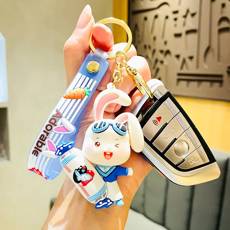 

Большая белая подвеска в виде кролика, молока, конфет, милая фигурка, креативный подарок, подвеска для пары сумок