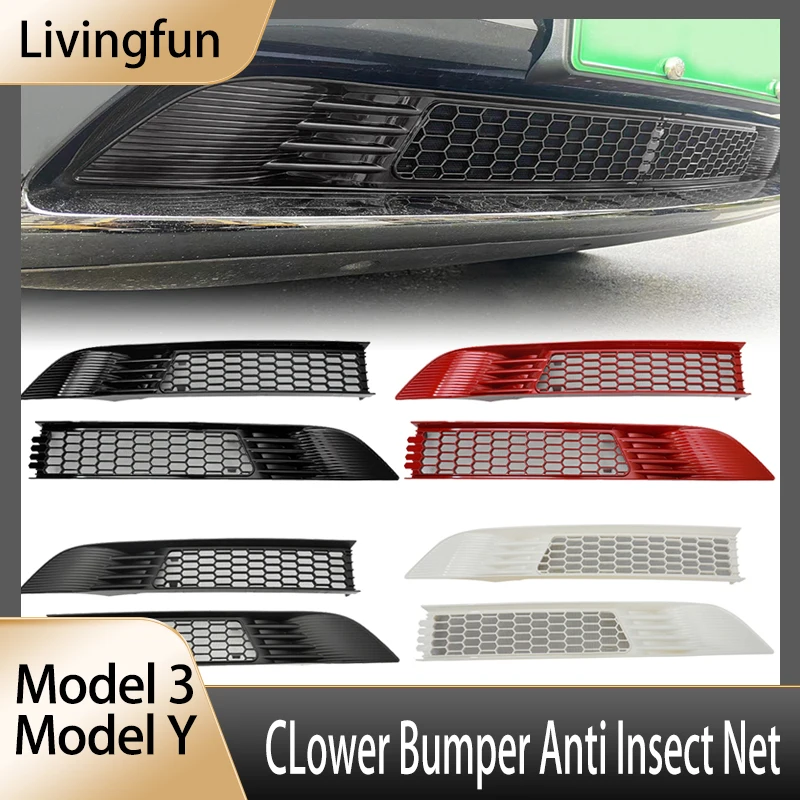 

Car Lower Bumper Anti Insect Net For Tesla Model Y Model 3 2017 2018 2019 -2021 2022 Anti Dust Proof Inner Vent Grille Cover Net