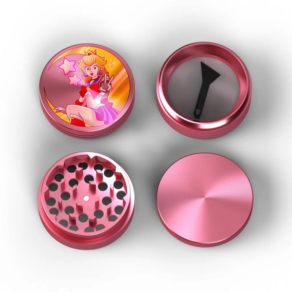 Четырехслойный 40-мм металлический измельчитель трав для курения, подарок, аксессуары для измельчения табака, сигар, процессор.