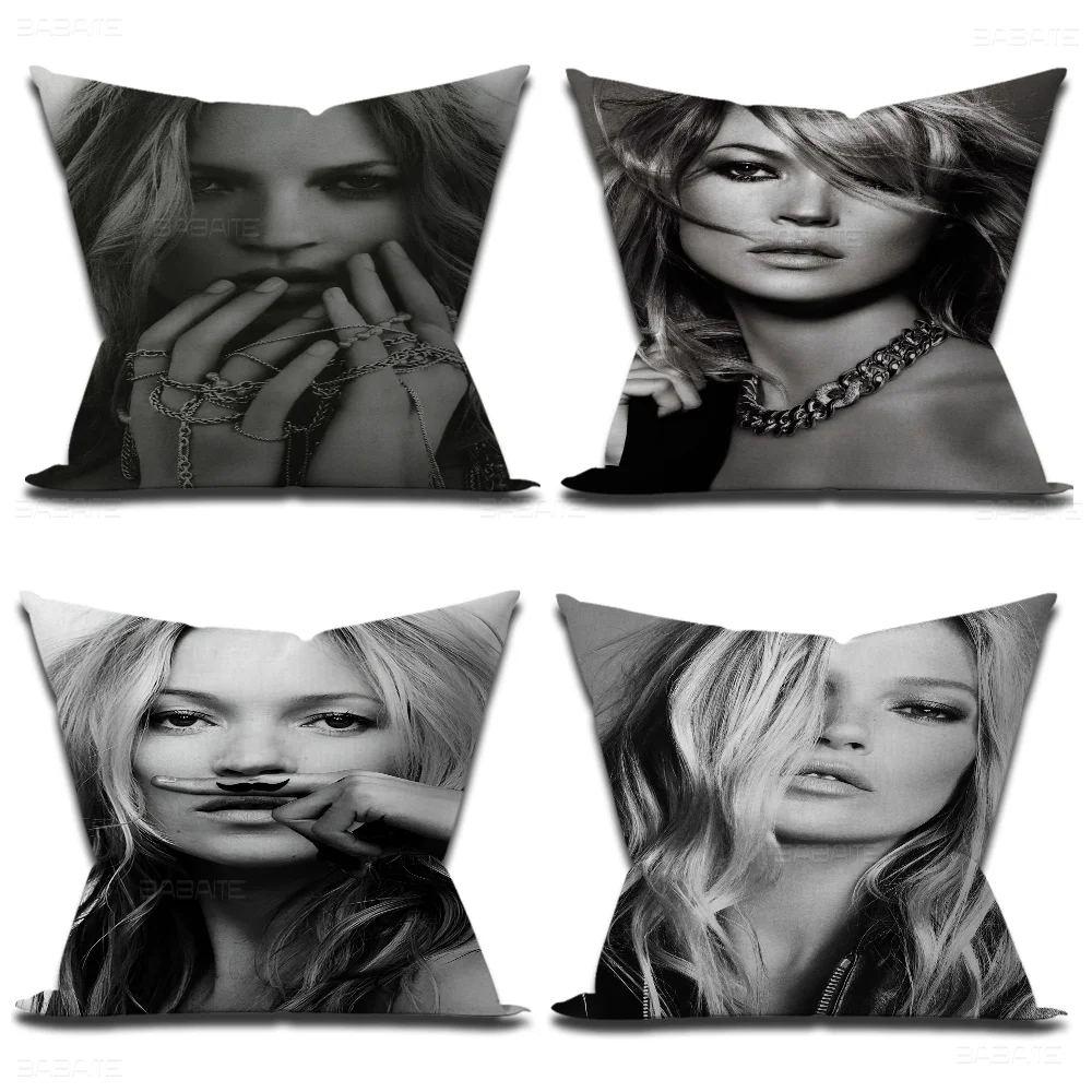 Sexy Supermodel Kate Moss 45*45cm Cushion Cover Pillow Decor Pillowcase Home For Couch