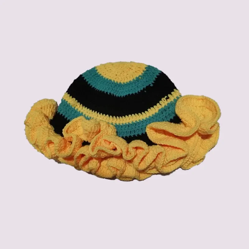 Складная шляпа ручной работы с оборками и краями уникальная креативная для