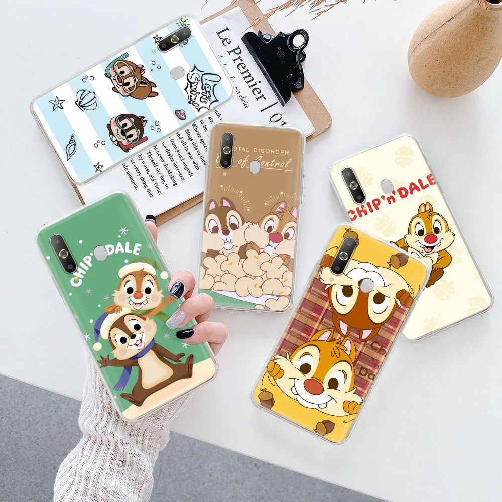 

Chip and Dale Soft Transparent Case for Tecno Camon 15 16 17 Spark Go 5 6 AIR 7 7P 8 8P 8C Pro Protective Case