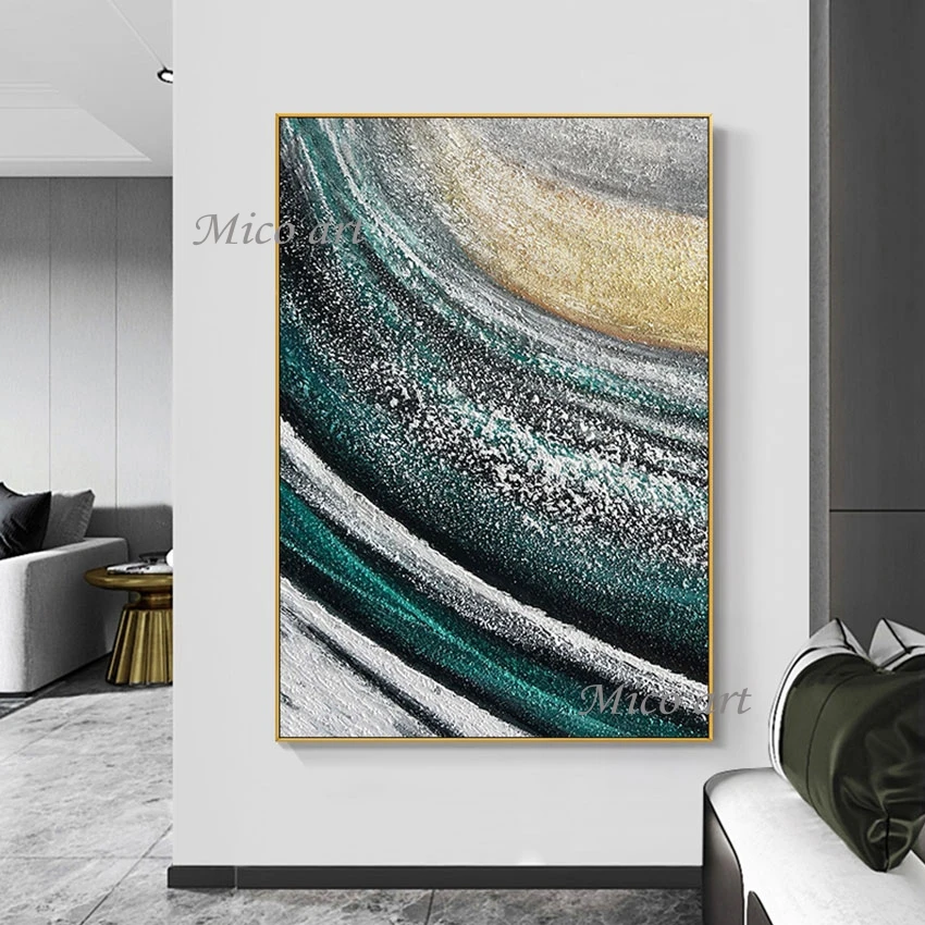 

Handmade Abstract Art Wall Picture Oil Painting On Canvas Artwork Large Sleeping Room Decor Frameless Thick Acrylic Texture