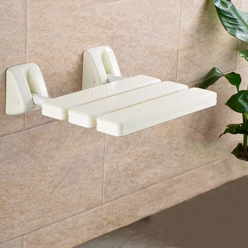

Folding Wall Shower Seat Wall Mounted Relaxation Shower Chair Solid Seat Spa Bench Saving Space Bathroom bathroom accessories