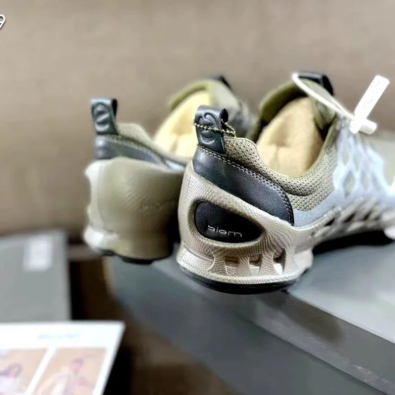 Men's Running Shoes Leather Material Grip Non-slip Wear-resistant Hiking Shoes Outdoor Sports Shoes Men's Shoes