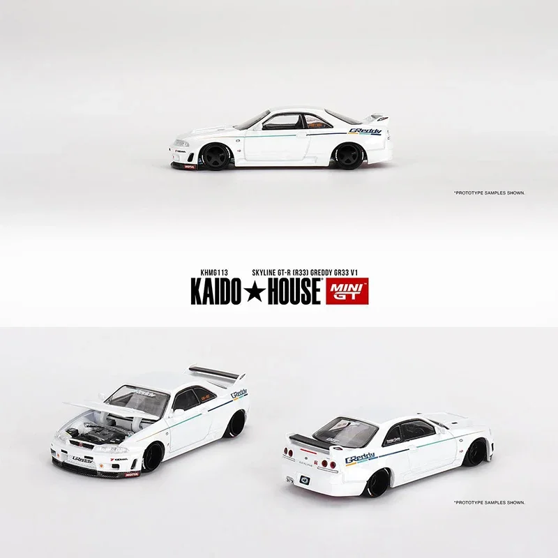 Миниатюрная модель автомобиля Kaido House Skyline GTR R33 Greddy GR33 KHMG113 1:64