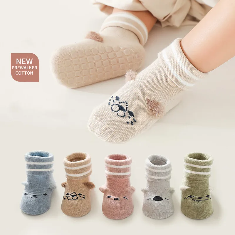 

1 пара, детские короткие носки из чесаного хлопка, на весну/осень