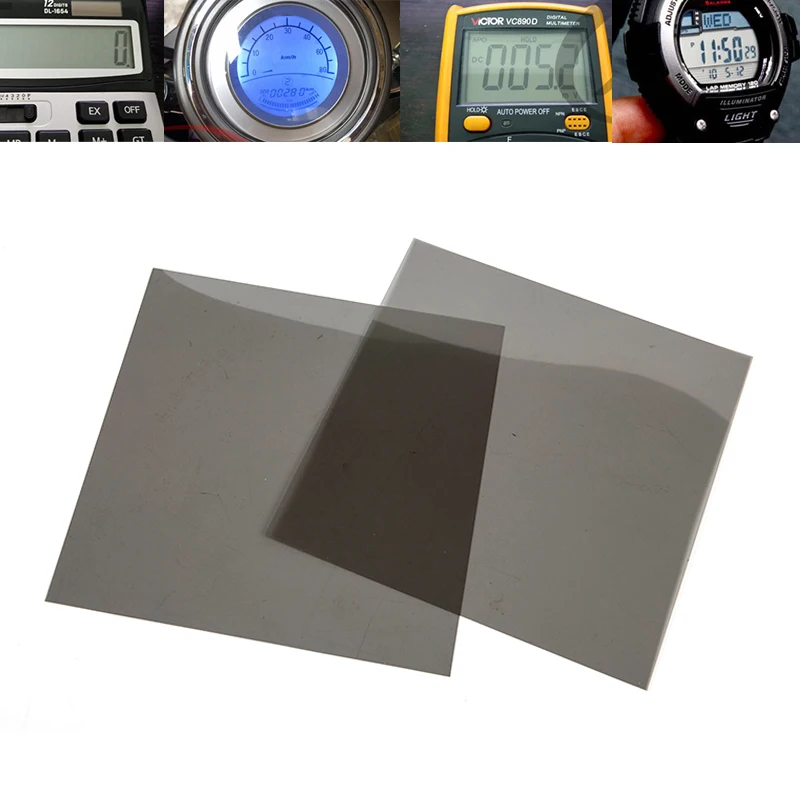 

1pc Polarizing Film Polarize Polarizer Universal Film Watch Multimeter Calculator LCD Display Repair Film 7.09inch （18CM*18CM）