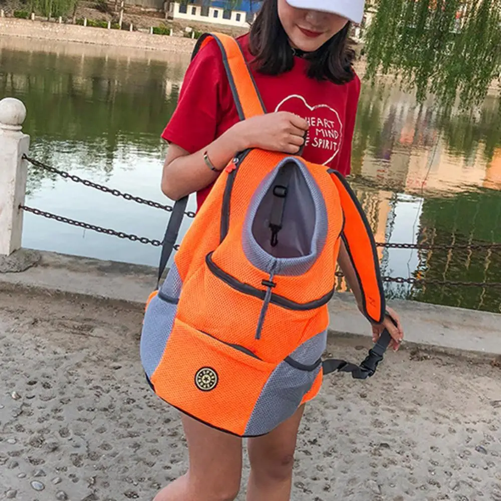 

Breathable Outdoor Travel Dog Puppy Head Out Chest Front Carrier Bag Backpack