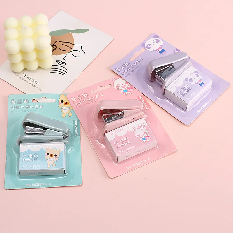 

1pcs Mini Stapler Set Staples Paper Binder Stationery Office Kawaii Stationery Binding Tools School Supplies