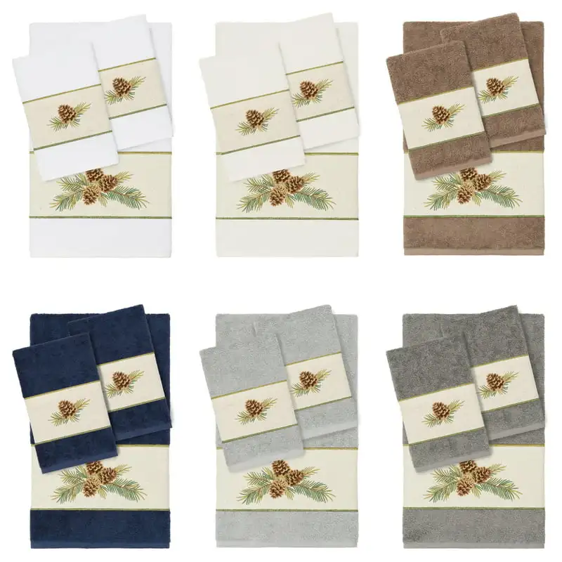 

100% Turkish Cotton Pierre 3PC Embellished Towel Set