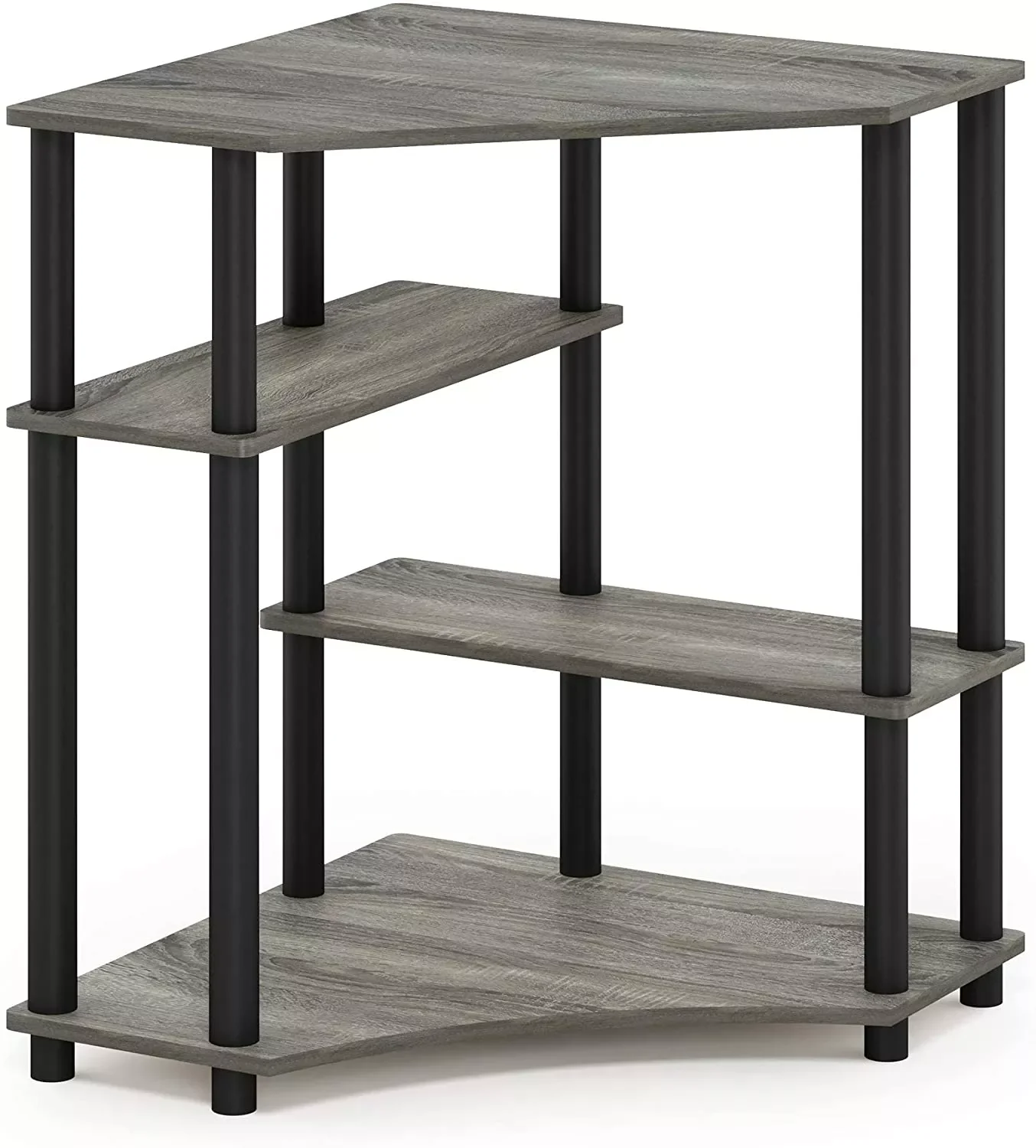 

Угловой стол для экономии места, серый/черный французский дуб