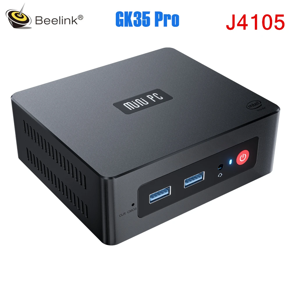 Beelink GK35 Pro Mini PC Intel Celeron J4105 2.5GHz 8GB DDR4 128GB/256GB SSD Windows 11 Dual WIFI, 4K Desktop not GK mini J4125