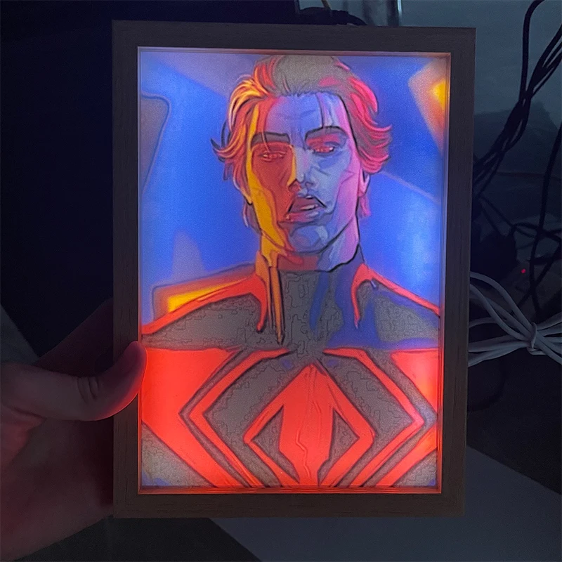 

Acrylic LED Light Painting DIY Custom Anime Night Light Wireless Lamp With Three Types Lighting Desk Lights Christmas Gift