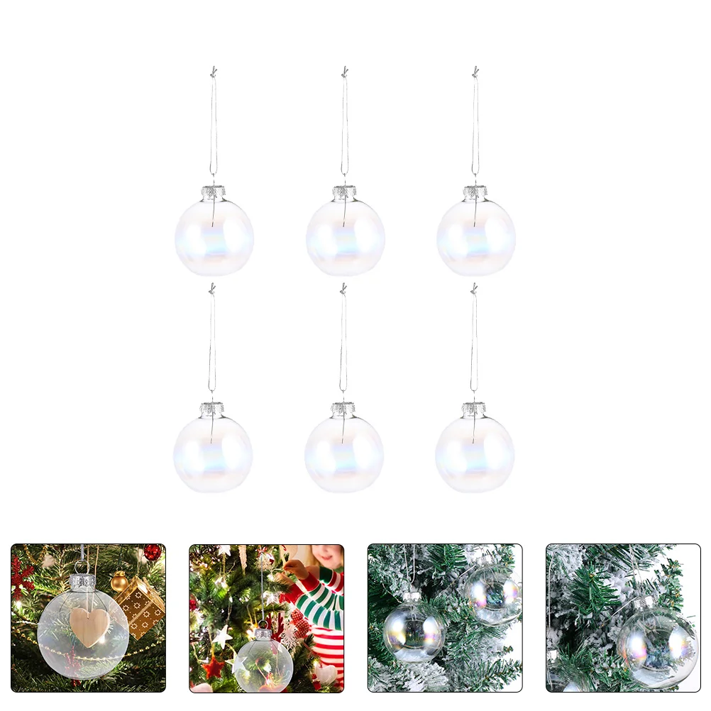 

Christmas Ornamentsbaubles Glitter Decoration Tree Decoracion Pendants Ornament Fillable Clearball Planter Hangingaccessories