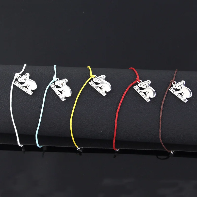 Женские и мужские браслеты Коала на удачу очаровательные коала с изображением