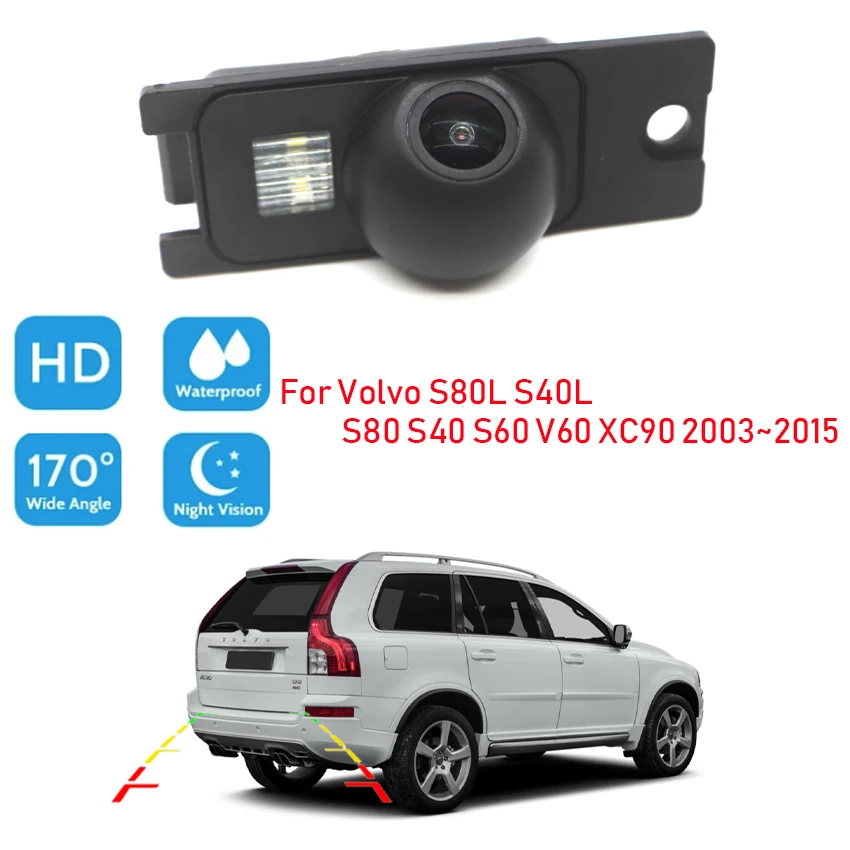 

Car Rear view Backup Camera Vehicle Backup License Plate Cameras LED HD Night Vision For Volvo S80L S40L S80 S40 S60 V60 XC90