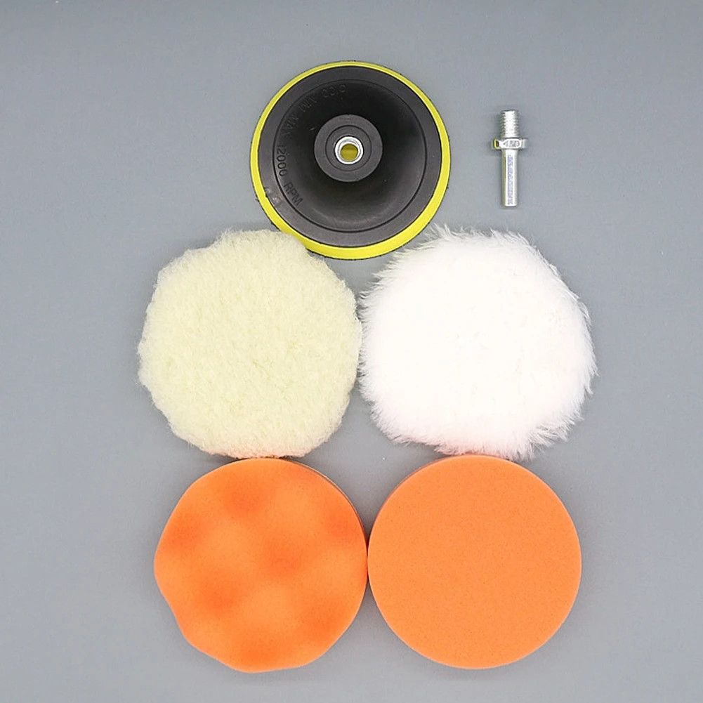 

6PCS 3/4inch Wool Polishing Disc Waxing Polishing Buffing Car Paint Care Polisher Pads For Car Auto Washing Accessories