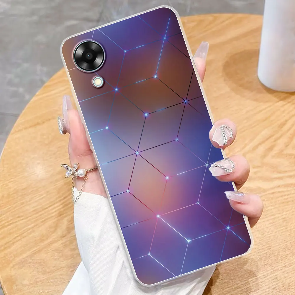 Прозрачный Модный чехол-бампер для OPPO A17K 6 56 дюйма