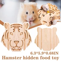 wooden guinea pig foraging toy interactive hidden snack jigsaw pet feeder matsnuffle small little toy rabbit hamster rich i8e1