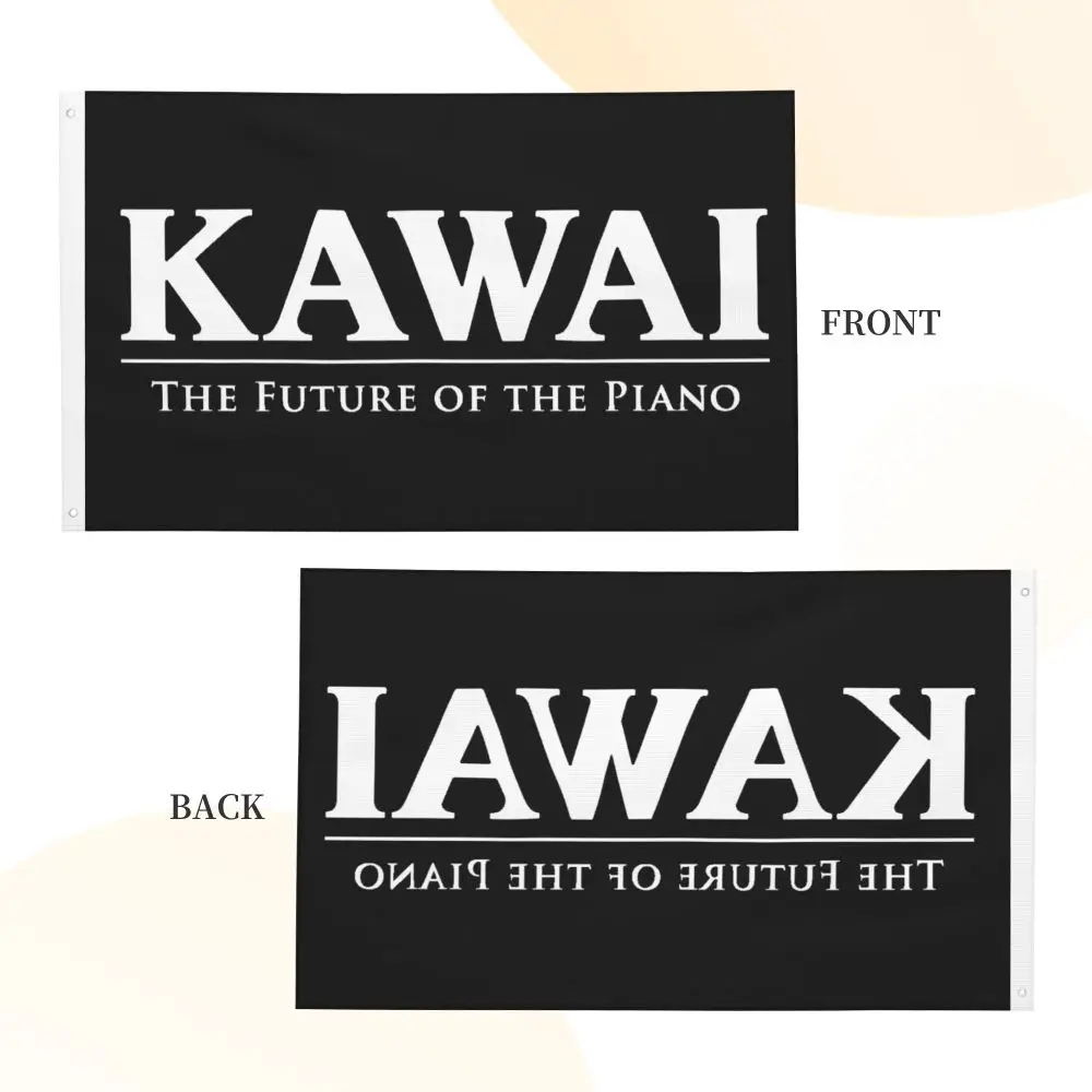 Фото НОВЫЙ двухсторонний баннер KAWAI, флаг Бризе, садовый флаг, декоративный флаг, баннер для вечеринки, 3x5 футов (90x150 см) №5