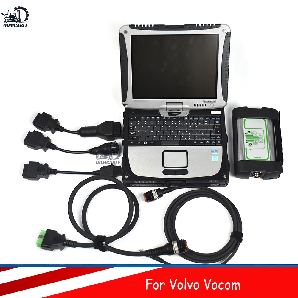 

auto truck excavator diagnostic scanner tool for volvo vocom 88890300 v2.8.150 ptt tech tool for volvo renault/ud/mack with cf19